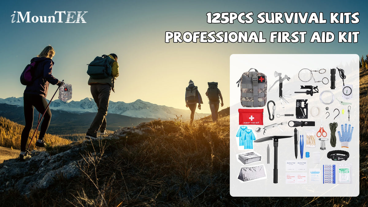 125-Piece Survival First Aid Kit with Camping Gear | Emergency Outdoor Equipment