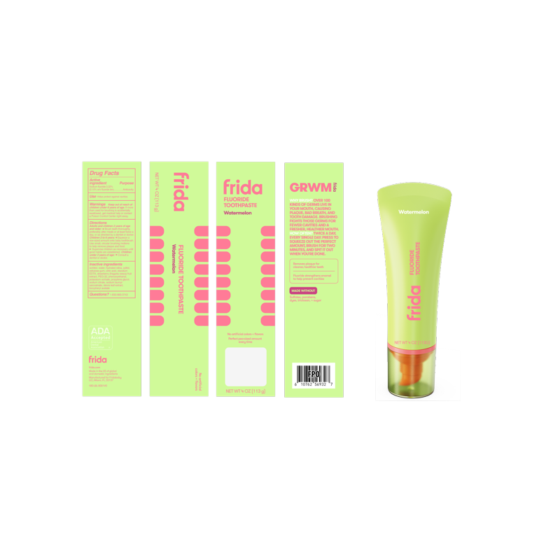 Kids Fluoride Toothpaste with Watermelon Flavor - Cavity Protection & Enamel Support, 4oz