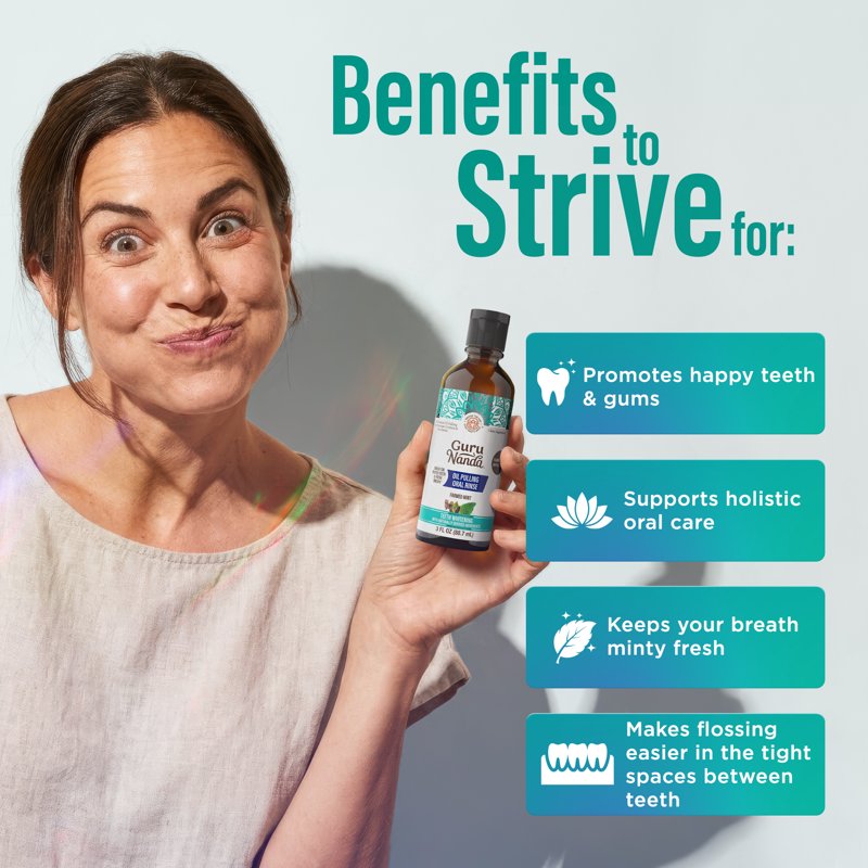 Multipack Mint Oil Pulling Mouthwash - Travel Size, Alcohol-Free & Fluoride-Free