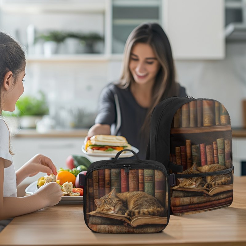 Kids School Backpack and Lunch Box Set - 17 Inch Lightweight with Compartments