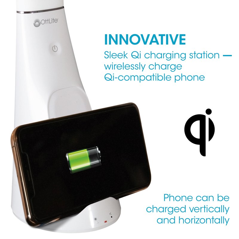 Sanitizing LED Desk Lamp with Wireless Charging & Adjustable Neck