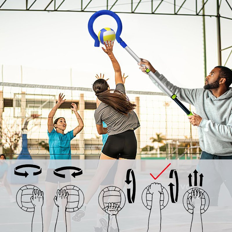 Adjustable Volleyball Spike Trainer - Lightweight & Durable for Beginners