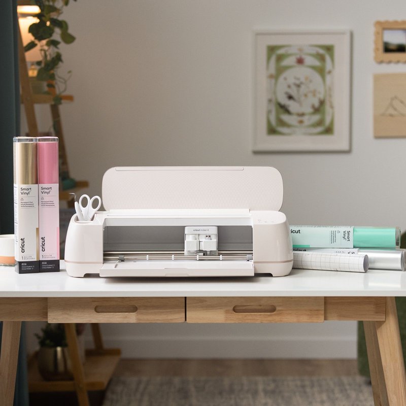Cricut Maker 4 Cutting Machine with Rainbow Smart Vinyl Bundle for Crafts