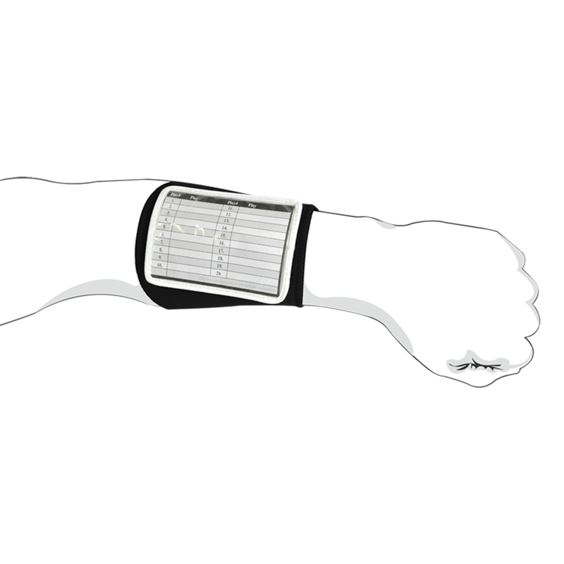 Mini Triple Playmaker Wristband - Terrycloth Wristband Black