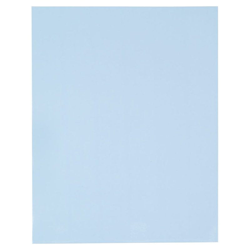 Baby Blue Laminated Pocket Folders - 3 Pack, 9 x 12 Inches, Glossy Office Organizer