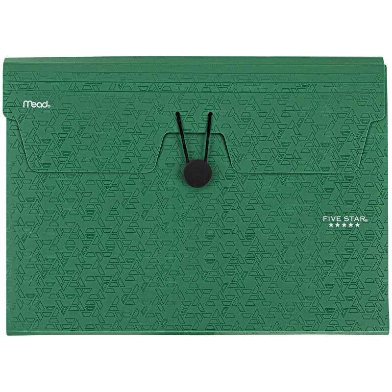 6-Pocket Expanding File Organizer - 12x9.14 Forest Green Office Storage