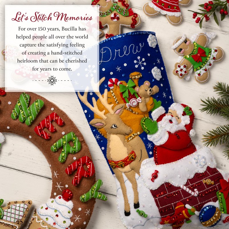 Halloween Felt Ornament Craft Kit with 6 Decorations for DIY Holiday Decor