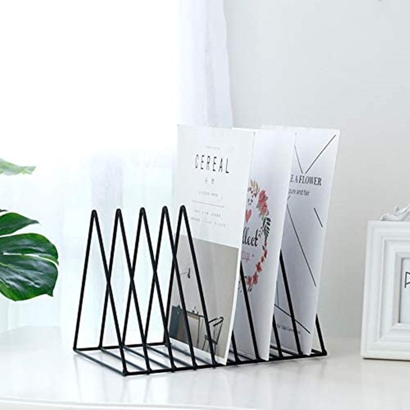 Modern Wire Desk Organizer with 9 Compartments - Black Office File Holder