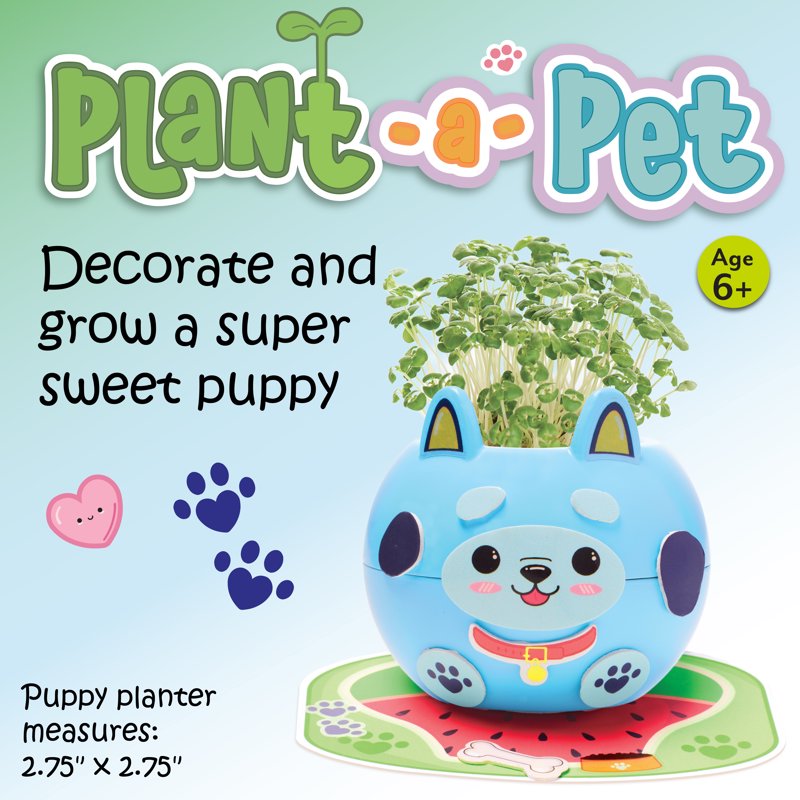 Kids Plant-A-Pet Puppy Gardening & Craft Kit - DIY Arts & Crafts for Kids 6+