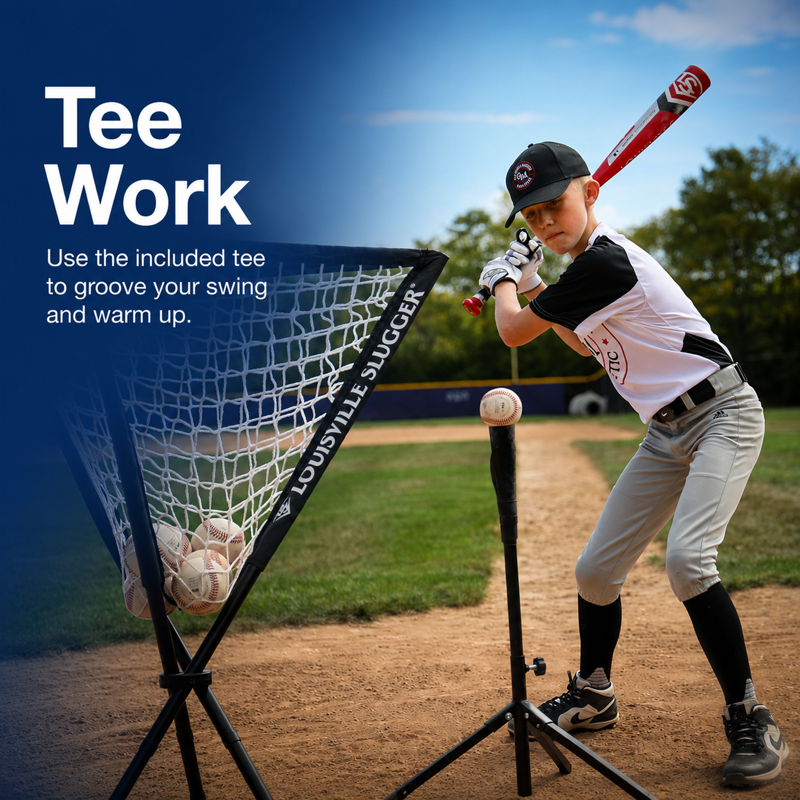Portable Soft Toss Baseball & Softball Pitching Machine for Batting Practice