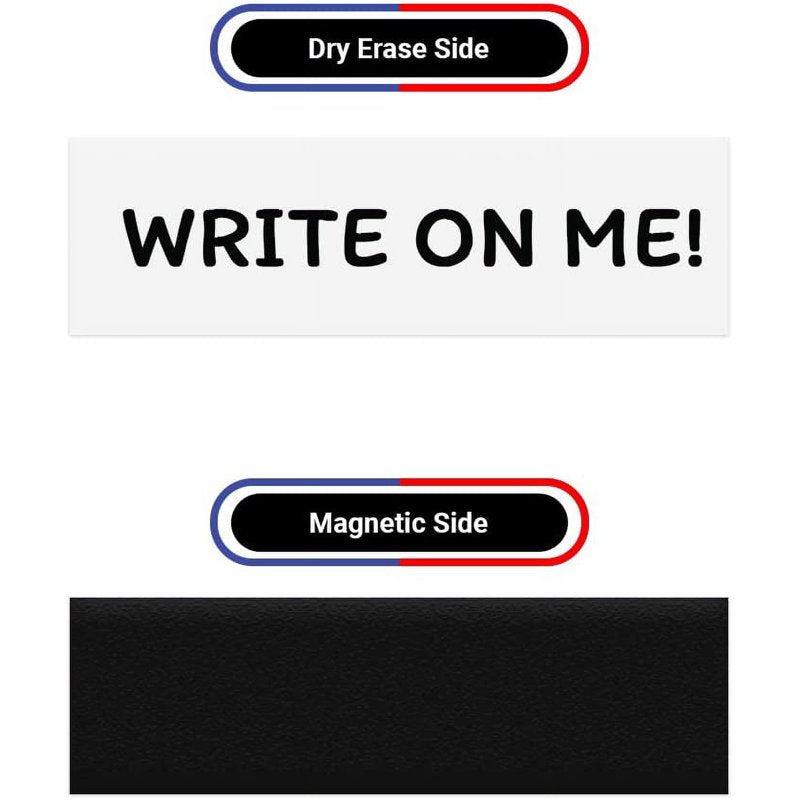 Magnetic Shelf Labels - Dry Erase Reusable Magnetic Tags - 1 x 5 Inches, 10 Pack