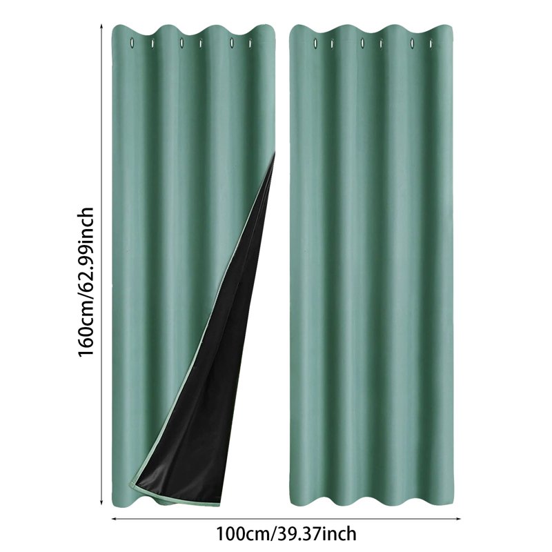 Blackout Thermal Curtain - Room Darkening Noise Reducing Window Drape