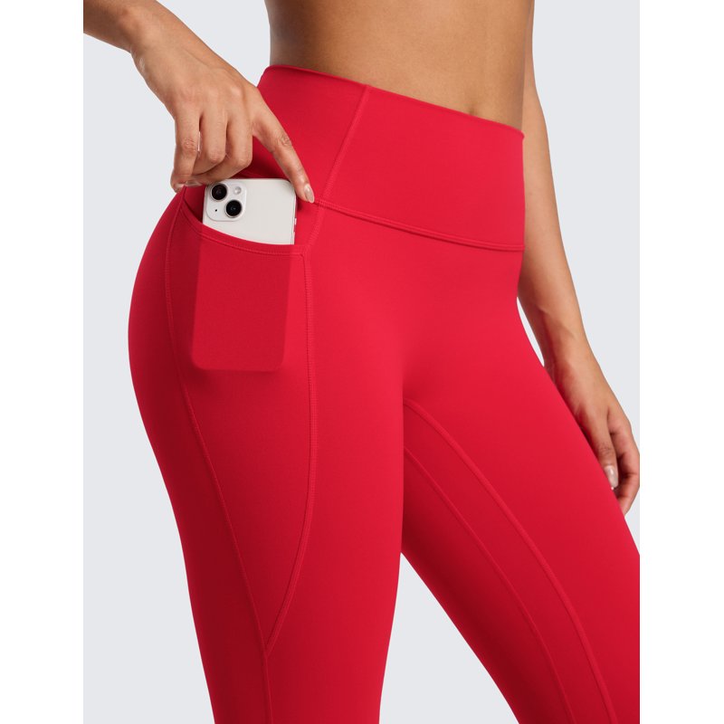 High Waist Yoga Leggings with Pockets & Scrunch Butt - No Front Seam