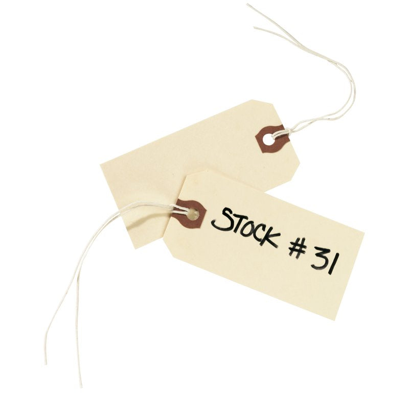 Manila Shipping & Gift Tags with String - 1000 Pack, 6-1/4 x 3-1/8 inches