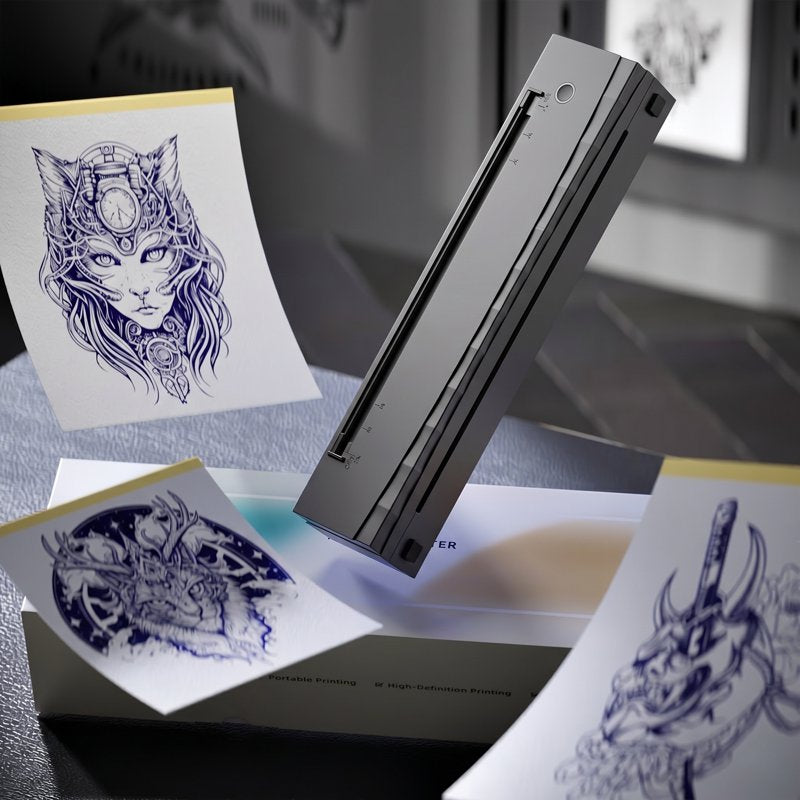 Portable Thermal Printer for Tattoo & Document Printing Wireless Inkless A4 B5