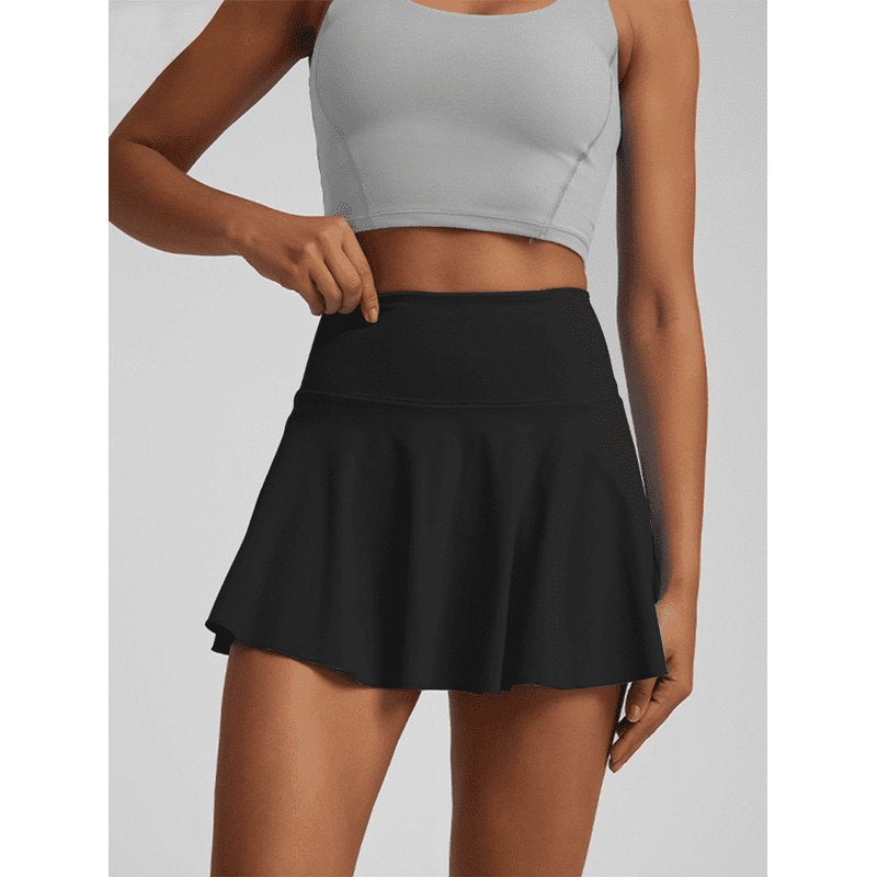 Women's Pleated Tennis Skirt with Shorts & Side Pocket - High-Waisted Athletic Skirt for Yoga, Gym, Running