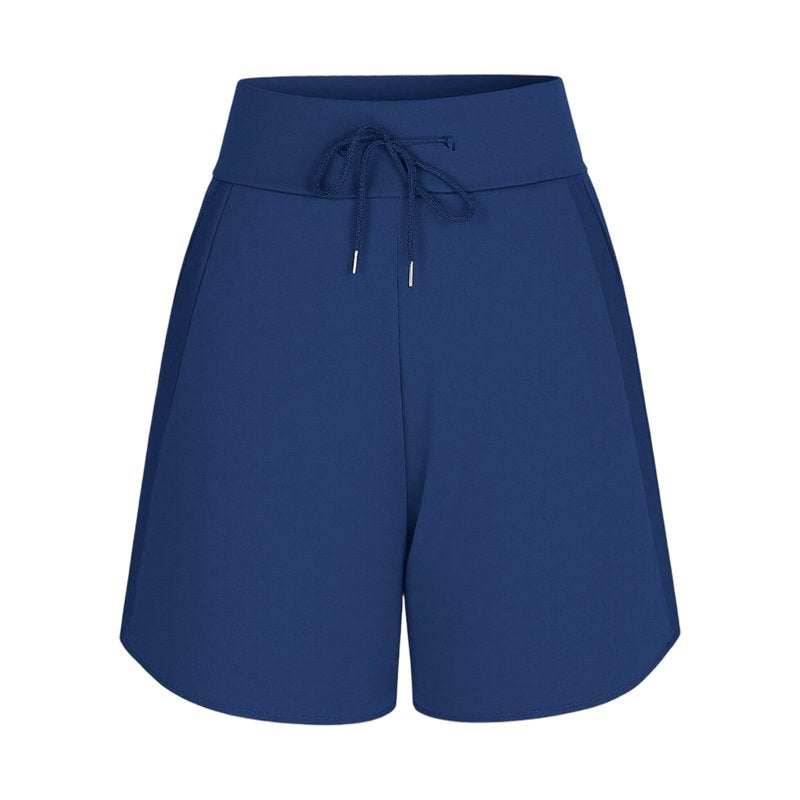 Women's Bermuda Shorts with Pockets - Knee Length, Stretchable, Summer Comfortable Drawstring Shorts