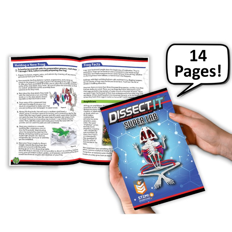 Dissect-It Deluxe Frog Dissection Kit for Kids - Safe STEM Learning Toy