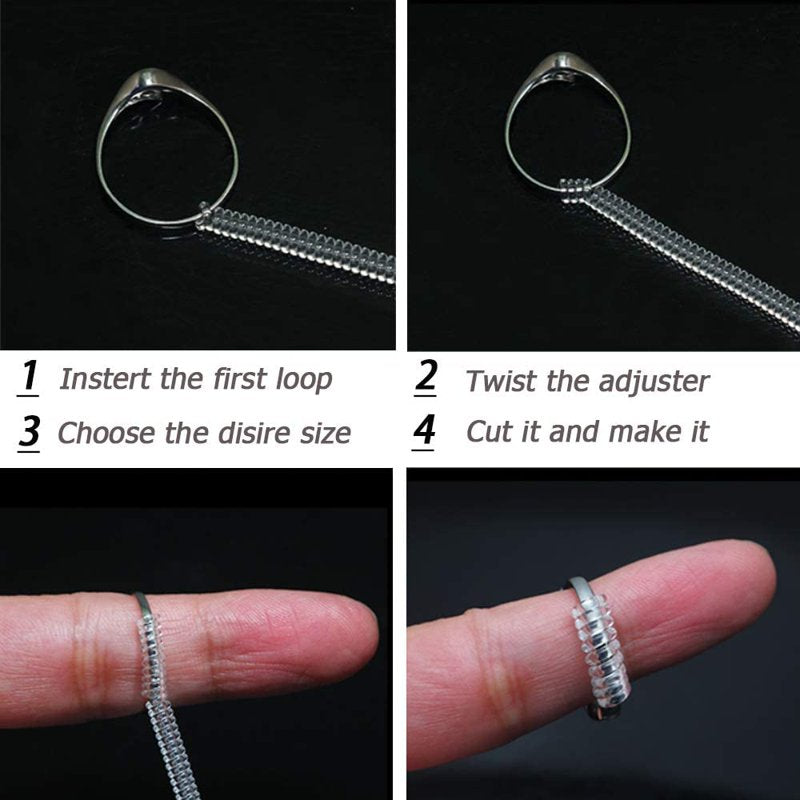 Silicone Ring Sizers for Loose Rings 12 Pack - Adjustable Ring Guards