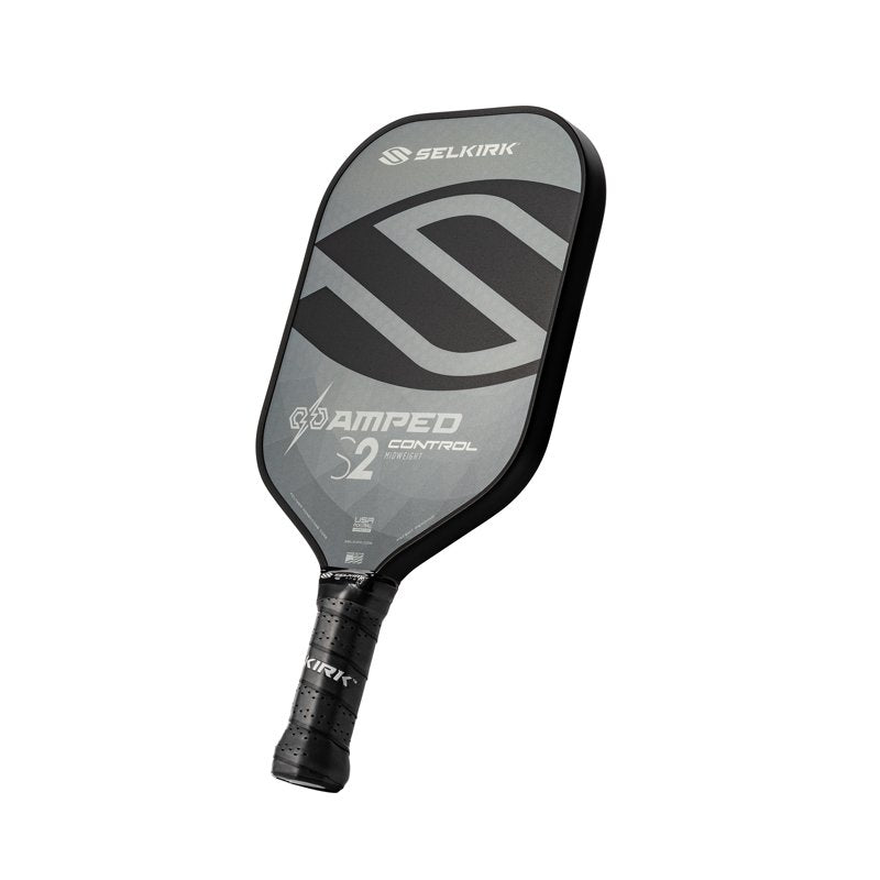 Selkirk Amped Control S2 Pickleball Paddle - Gray, Midweight USAPA Approved
