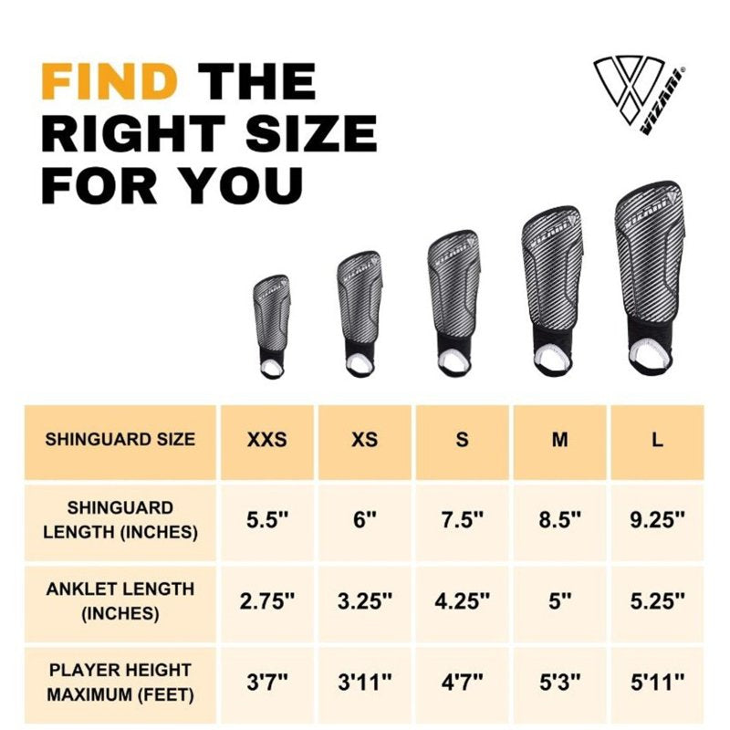 Vizari Matera Shin Guards with Ankle Protection, XXS Red/Black