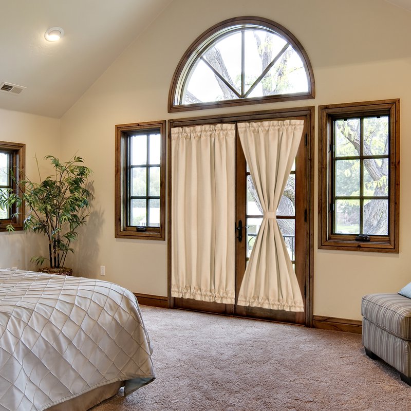 Solid Window Curtain Panel - Blackout Privacy Drapes for Home & Office