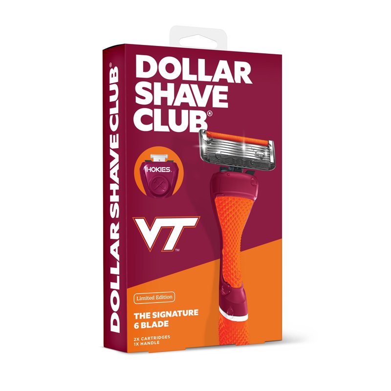 6-Blade Razor Starter Set with Diamond Grip Handle - Reusable Shaving Kit