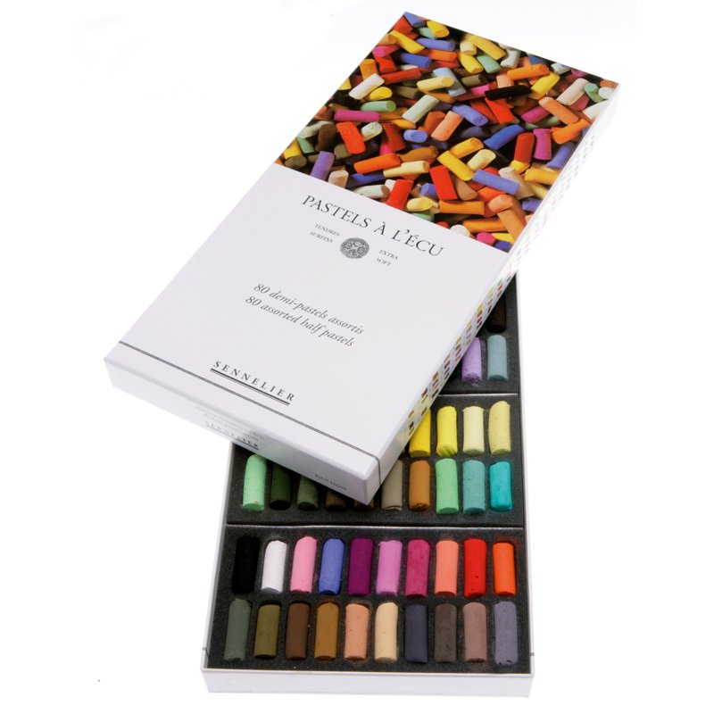 Sennelier Extra-Soft Pastel Half Stick Set - 80 Colors for Fine Art