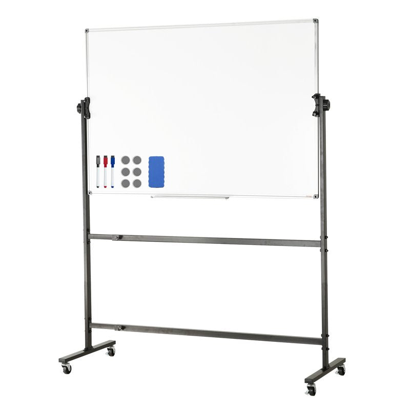48x32 Inch Double-Sided Magnetic Whiteboard with Mobile Stand