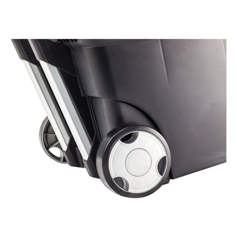 Mobile File Cart on Wheels - Holds Letter-Sized Folders, Black