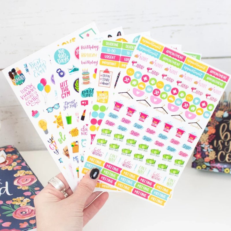 Planner Sticker Pack - 475 Hand-Drawn Productivity & Decor Stickers