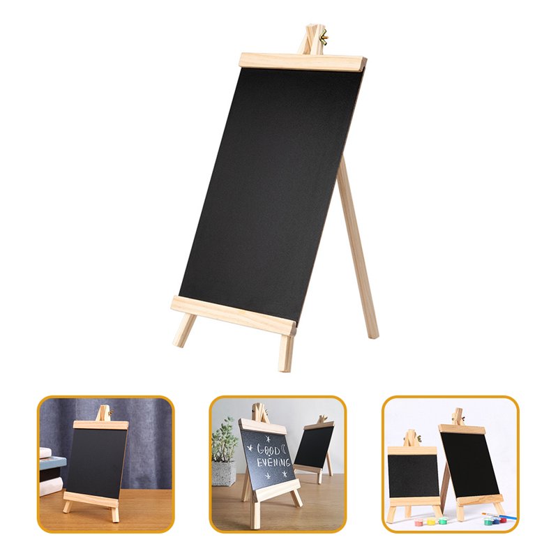 Wooden Chalkboard Sign Board with Easel for Menus & Events - Small Tabletop Display