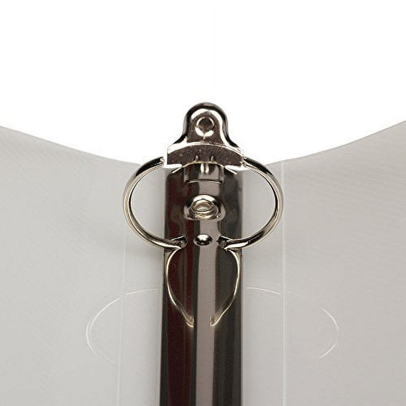 3 Metal Ring Plastic Binders - 1 Inch Clear Office Organizer