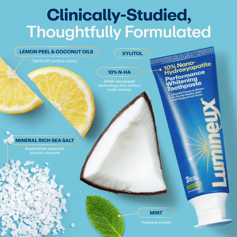 Nano-Hydroxyapatite Whitening Toothpaste - Enamel Care, Fluoride-Free, 3.75oz