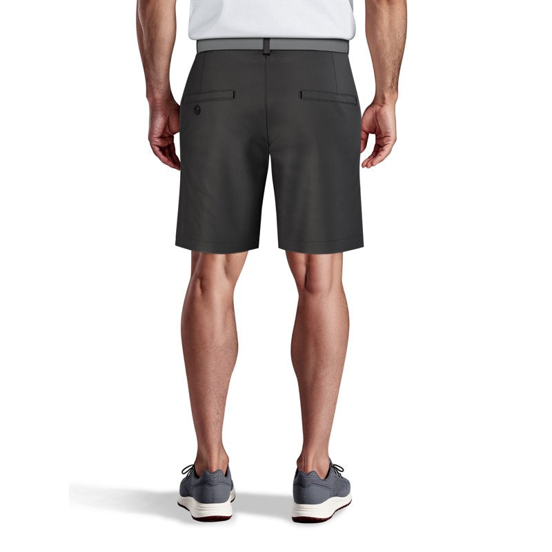 Men's & Big Men's Stretch Golf Shorts with Horizontal Pattern and Active Waistband - 9 Inch Inseam