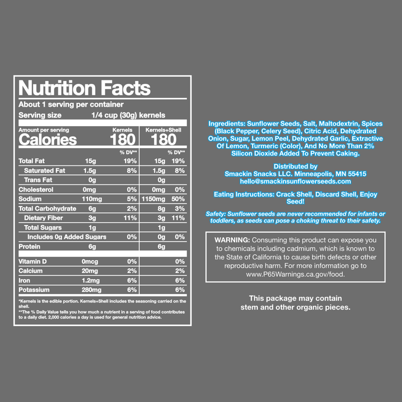 Roasted Jumbo Sunflower Seeds with Bold Flavors - Small Batch, 1.5oz Bags, Assorted Varieties