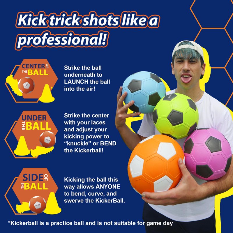 KickerBall Swerve Soccer Ball - MultiColor