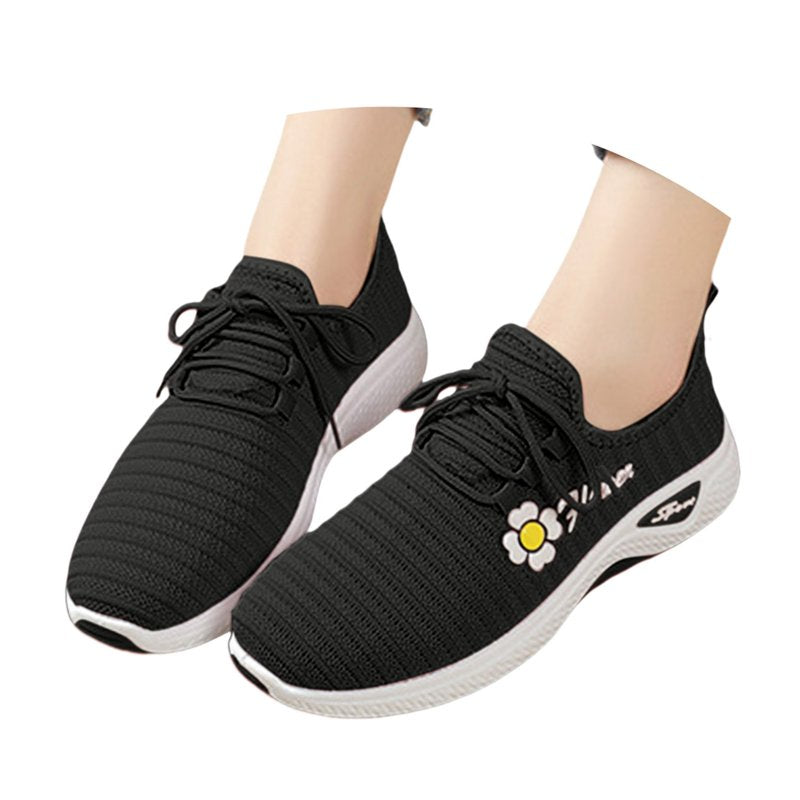 Women's Floral Print Bowling Shoes with Arch Support Non-Slip Athletic Footwear