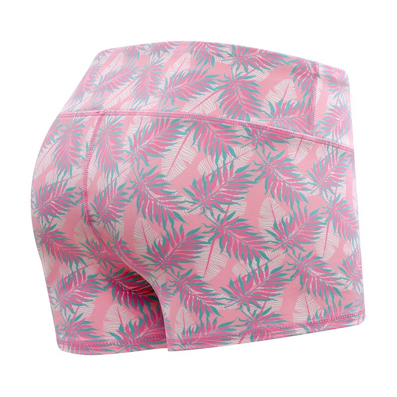 Tough Mode Women’s 3” Athletic Running Shorts – Pink Leaf XS