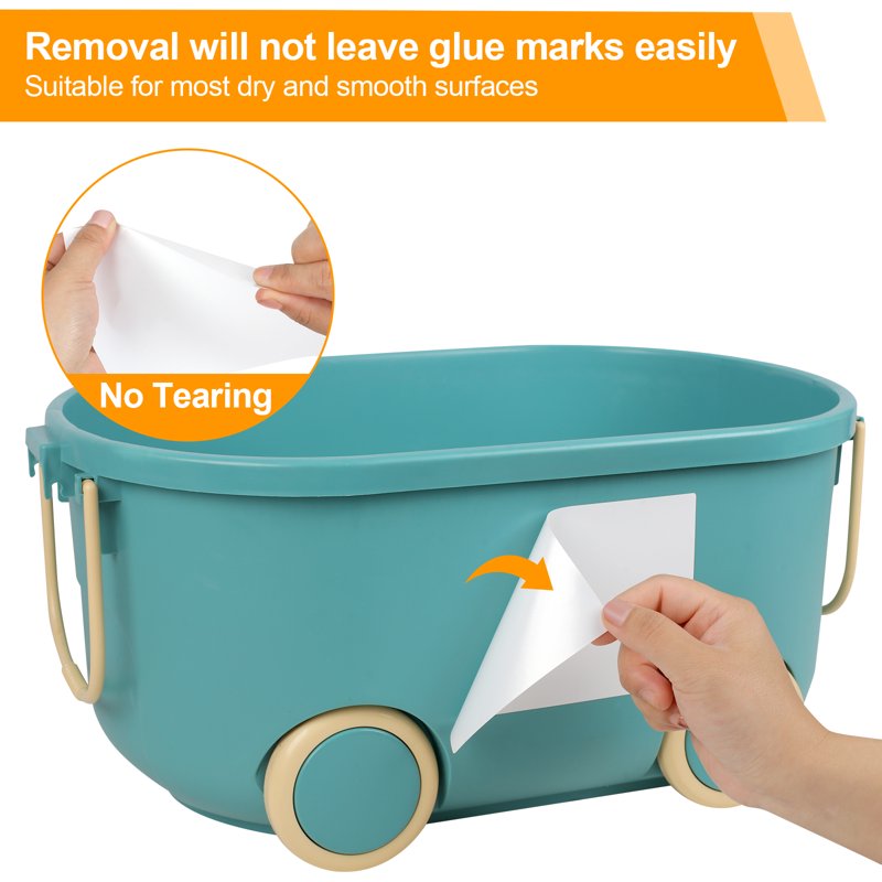 Waterproof Storage Bin Labels 4x6 Inches - Removable, Tear-Resistant Matte White Stickers for Garage Pantry Office Warehouse