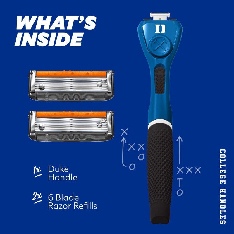 6-Blade Razor Starter Set with Reusable Handle for Men and Women