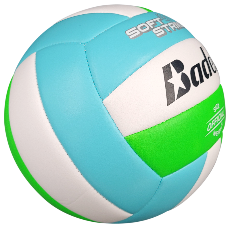 Volleyball - Official Size Soft Strike Indoor/Outdoor with Pump - Blue/Green/White
