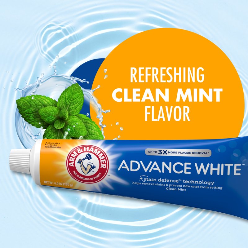 Anticavity Whitening Toothpaste with Fluoride & Fresh Mint - 6 oz, 2 Pack