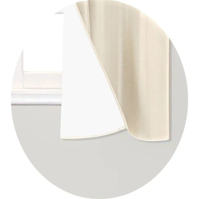 Short Window Curtain Set 2-Piece Foam-Backed Grommet Panels for Kitchen & Small Windows