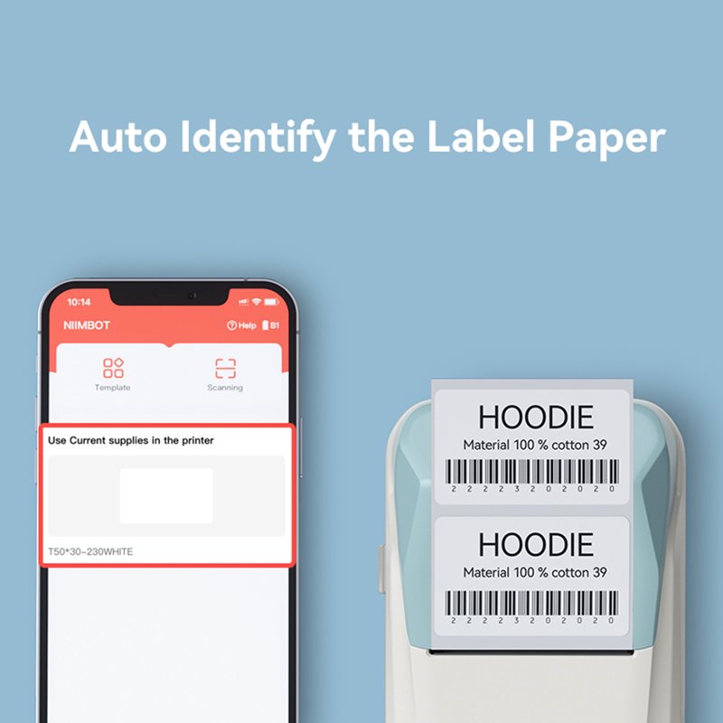 Bluetooth Label Maker 2 Inch Portable Printer for Office & Home Use