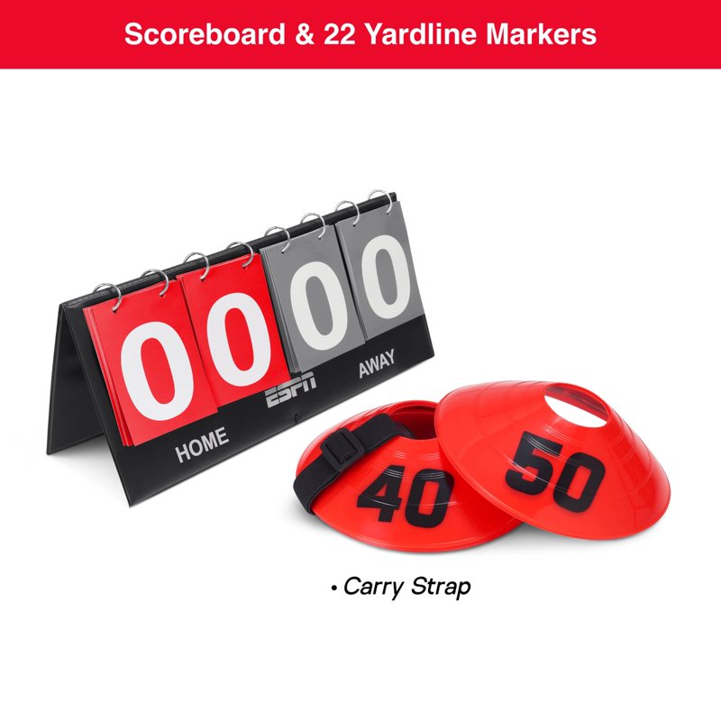 Flag Football Set with Belts Pylons & Accessories for Youth Practice