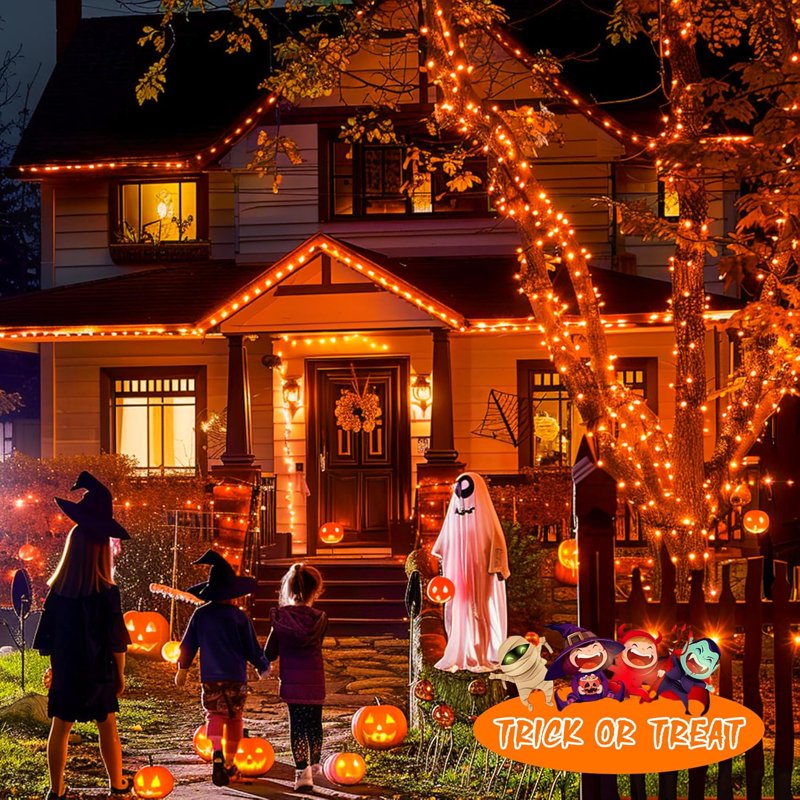 Solar Halloween String Lights 400 LED 151FT Outdoor Waterproof 8 Modes