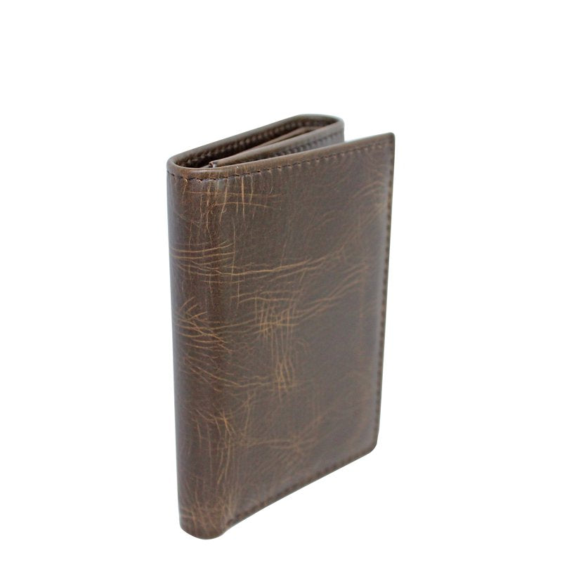 Men's Genuine Leather Trifold Wallet with RFID Protection - Multiple Colors