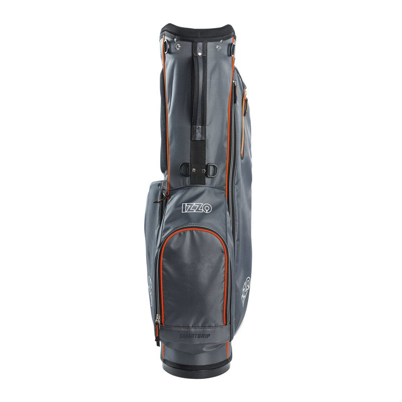 Izzo Ultra-Lite Stand Bag Grey/Orange - 3.2 lb Lightweight Golf Bag (Variation: Grey/Orange)