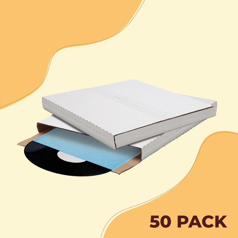 Heavy-Duty Record Mailer Boxes - 45RPM Shipping Packaging, 7.5x7.5x1 Inches, Multiple Pack Sizes
